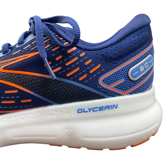 Brooks Glycerin 2.0 Men’s Running Athletic Shoes Blue Orange - Picture 9 of 11